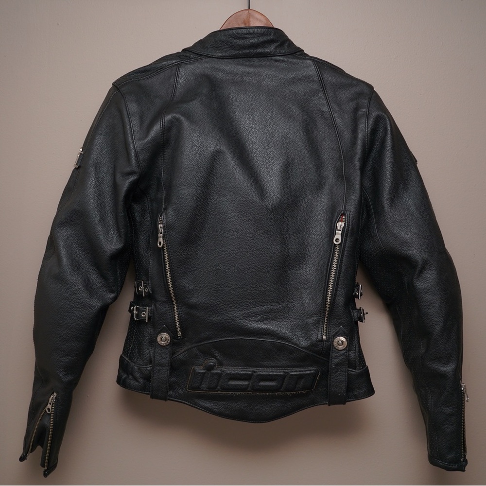 Women’s icon leather motorcycle jacket - Picture 5 of 8